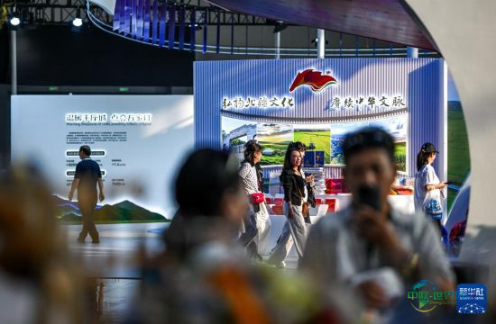 8月29日,观众在第五届中蒙博览会上参观。新华社记者 连振 摄